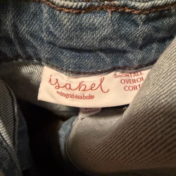 Isabel Maternity by Ingrid & Isabel Light Blue Denim Overalls Size 16 - Picture 4 of 4